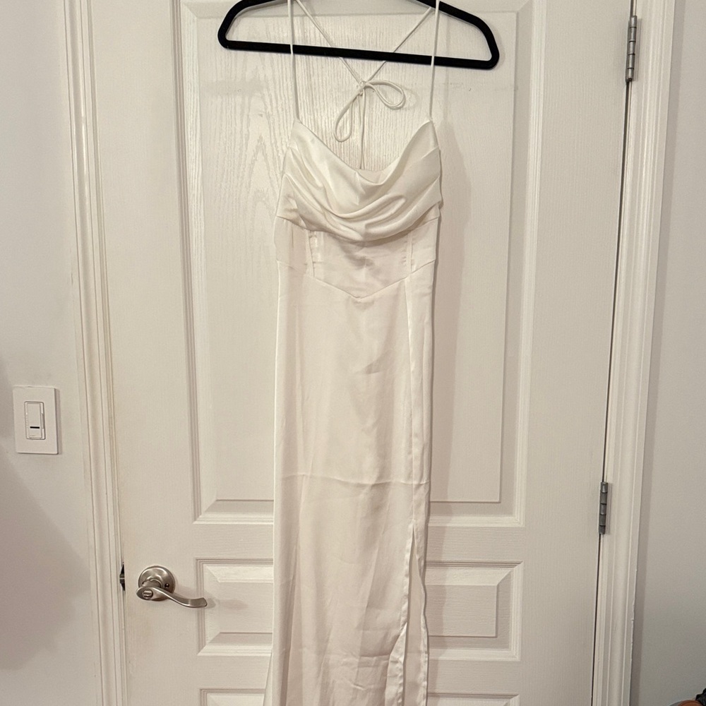 Hello Molly Ivory Satin Dress